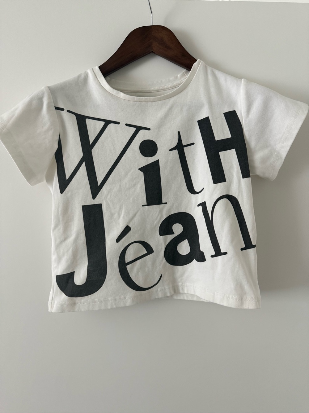 With Jean (cropped) t shirt
